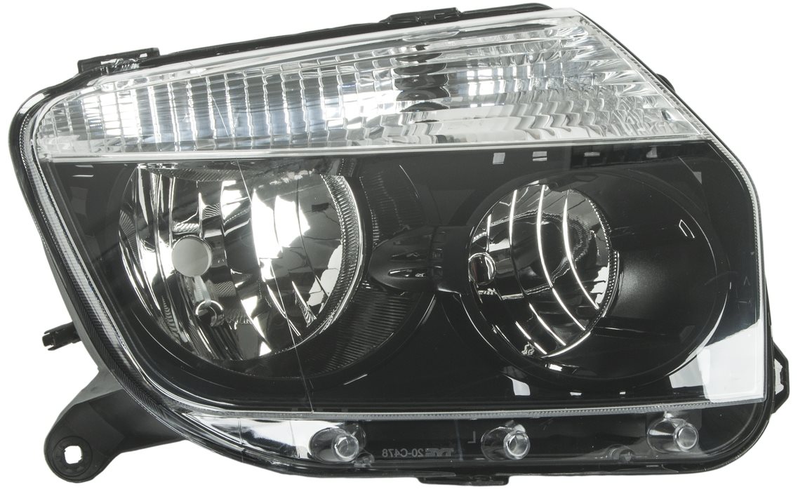 ACI DACIA Duster 10- predné svetlo H7 + H1 (ovládané lankom), čierny rámček (verzia 4×4) P