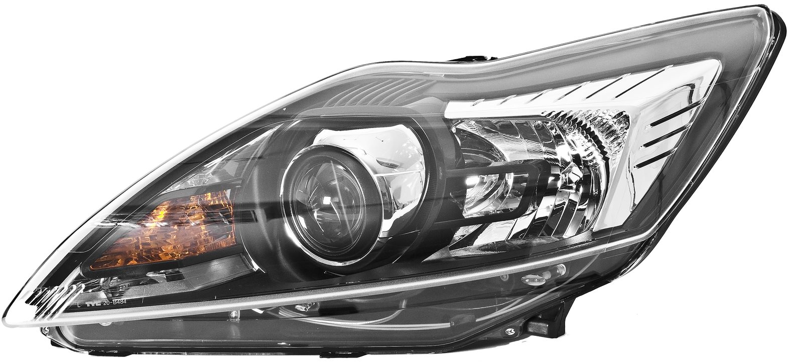 ACI FORD FOCUS 08-11 predné svetlo H7+H1 so šošovkou (aut. ovládané) čierne L