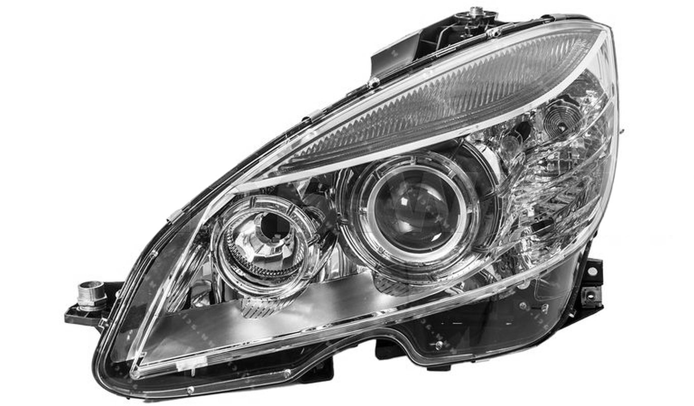 ACI MERCEDES-BENZ W204 "C" 07- predné svetlo XENON D1S+H7 (bez jednotky, výbojky, s motorčekom) (aut. o