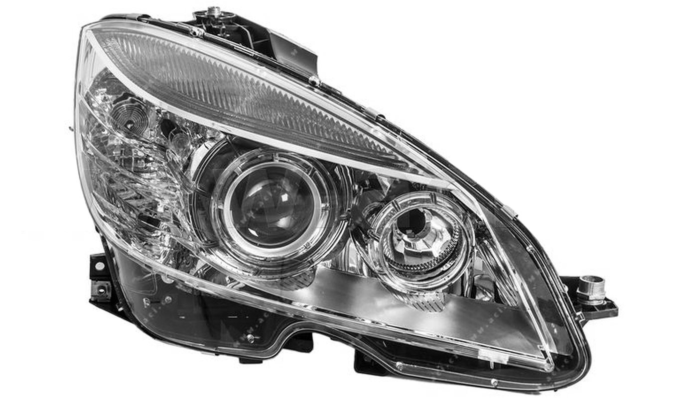 ACI MERCEDES-BENZ W204 "C" 07- predné svetlo XENON D1S+H7 (bez jednotky, výbojky, s motorčekom) (aut. o