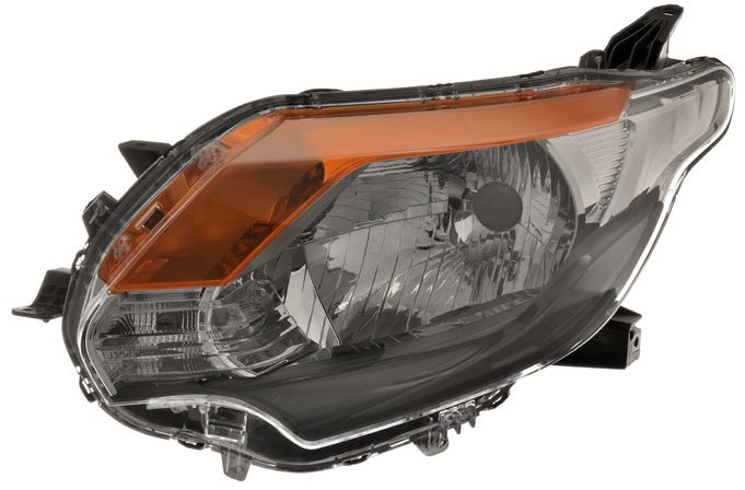 ACI MITSUBISHI L200 16 - predné svetlo H4 (s i bez el. ovládania, bez motorčeka) so žltou blikačkou čierne