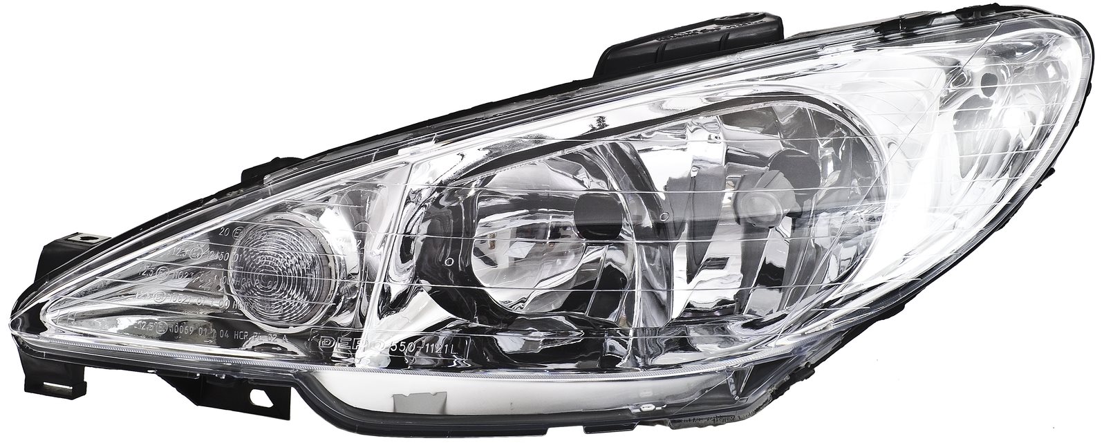 ACI PEUGEOT 206 6/03 -11/05 predné svetlo H7+H7 s blikačkou (el. ovládané) číra optika L