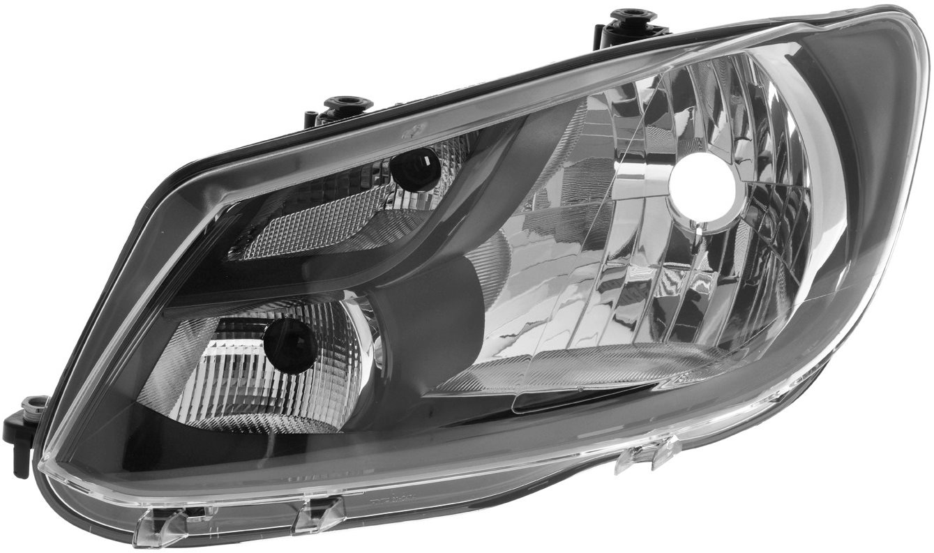 ACI VW CADDY 10-15 6/13- predné svetlo H4 čierne (el. ovládané + motorček) L