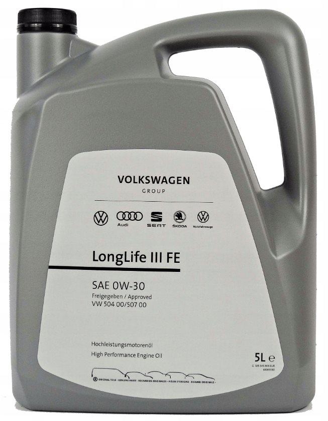 Originálny motorový olej VW 0W30 LONGLIFE III FE; 5 l