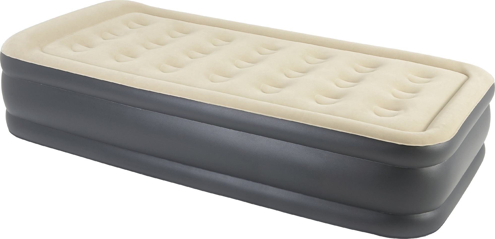 High Raised Airbed with built-in electric pump 196 cm brown