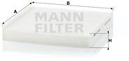 MANN-FILTER CU2245 pro vozy CITROËN;PEUGEOT