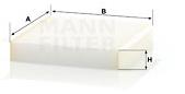 MANN-FILTER CU2040 pro vozy CITROËN;FIAT;OPEL;PEUGEOT;SUZUKI