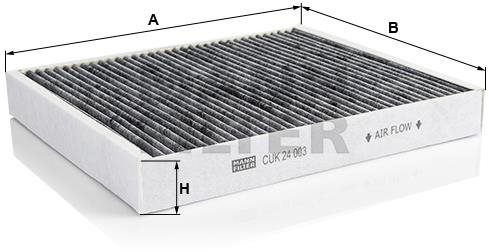 MANN-FILTER CUK24003 pro vozy CADILLAC;OPEL;RENAULT