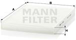 MANN-FILTER CU2882 pro vozy AUDI;SEAT;SKODA;VW
