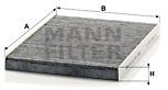 MANN-FILTER CUK2882 pro vozy AUDI;SEAT;SKODA;VW