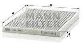 MANN-FILTER CUK2243 pro vozy ABARTH;ALFA ROMEO;CITROËN;FIAT;OPEL;PEUGEOT