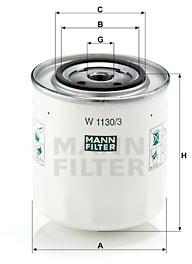 MANN-FILTER W1130/3 pre vozidlá VOLVO