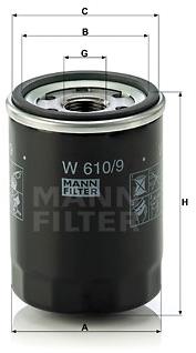 MANN-FILTER W610/9 pre vozidlá TOYOTA