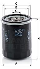 MANN-FILTER W6019 pre vozidlá SUBARU, TOYOTA