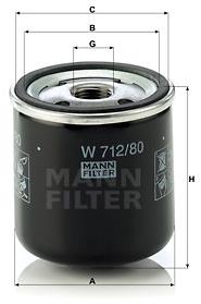 MANN-FILTER W712/80 pre vozidlá SAAB