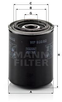 MANN-FILTER WP928/82 pre vozidlá NISSAN