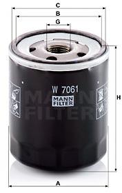 MANN-FILTER W7061 pre vozidlá MAZDA