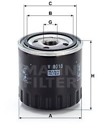 MANN-FILTER W8013 pre vozidlá INFINITI, NISSAN, RENAULT, SUZUKI