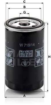MANN-FILTER W719/14 pre vozidlá CHRYSLER, JEEP