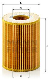 MANN-FILTER HU820x pre vozidlá HONDA, OPEL