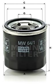 MANN-FILTER MW64/1 pre vozidlá HONDA MOTORCYCLES
