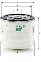 MANN-FILTER W9050 pre vozidlá FORD, LDV, METROCAB