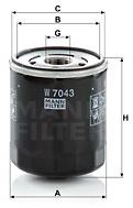 MANN-FILTER W7043 pre vozidlá FORD, FORD USA