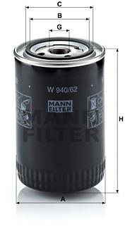 MANN-FILTER W940/62 pre vozidlá CITROËN, FIAT, IVECO, PEUGEOT