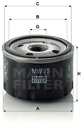 MANN-FILTER MW75 pre vozidlá BMW, BMW MOTORCYCLES