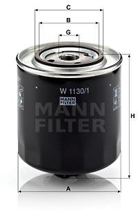 MANN-FILTER W1130/1 pre vozidlá AUDI, VW
