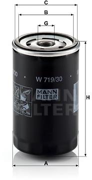 MANN-FILTER W719/30 pre vozidlá AUDI, SEAT, ŠKODA, VW