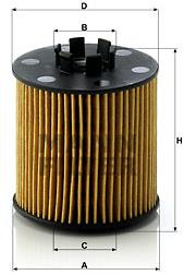 MANN-FILTER HU712/6x pre vozidlá AUDI, SEAT, SKODA, VW