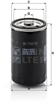 MANN-FILTER W719/15 pre vozidlá BMW, CITROËN