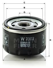 MANN-FILTER W7003 pre vozidlá ALFA ROMEO, FIAT, LANCIA