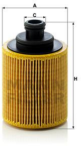 MANN-FILTER HU712/7x pre vozidlá ALFA ROMEO, FIAT, FORD, LANCIA, OPEL, SUZUKI