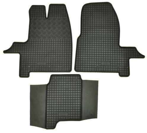 RIGUM FORD Transit Custom 12- gumové koberčeky čierne (súprava 3 ks)