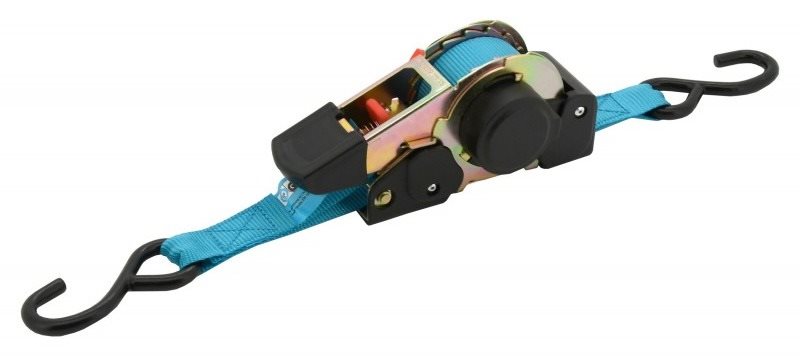 COMPASS Popruh s račnou a hákmi samonavíjací 320 daN 3,5 m TÜV BLUE WAY