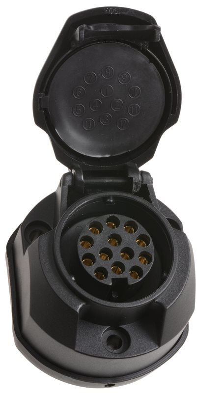 ACI Zásuvka 13 pin 12 V plast, s odpoj. hmlovky + tesnenie