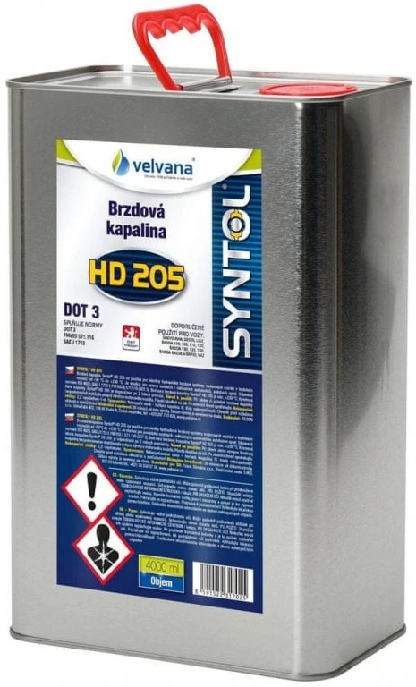 VELVANA Brzdová kvapalina Syntol HD205 DOT3 4 l