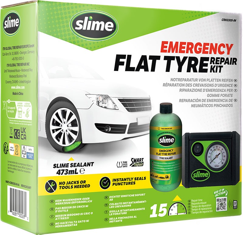 Polo-Automatická opravná sada Slime Smart Spair Flat Tire Repair Kit