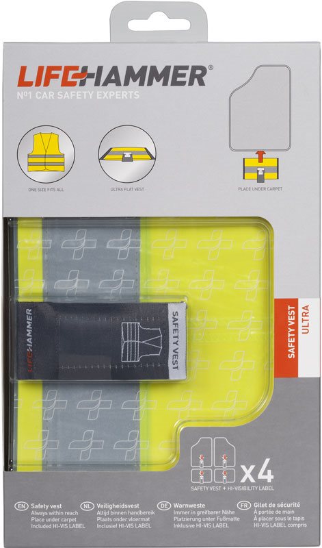 LIFEHAMMER Bezpečnostná vesta 4 ks - Ultra