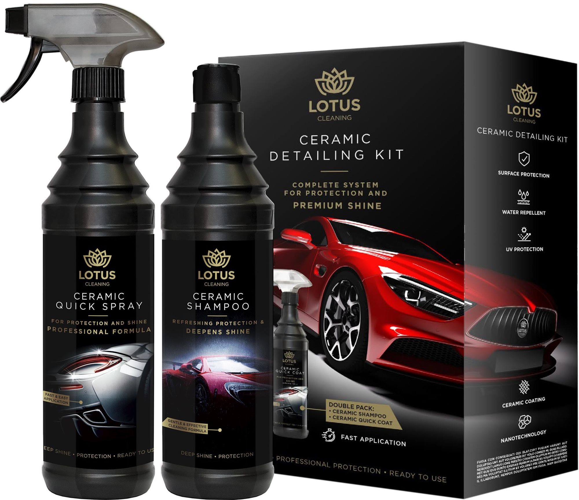 Lotus Ceramic Detailing Kit 2× 600 ml