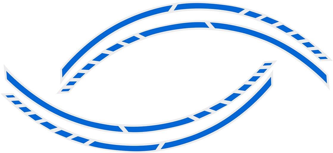 FOLIATEC Samolepiaca linka na obvod kolesa RACING, farba GT modrá