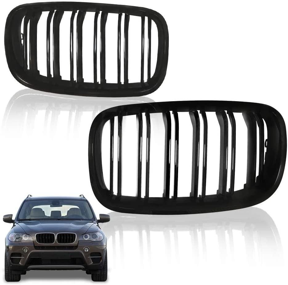 UNI Predná maska ľadvinky Double-line BMW X5 E70 X6 E71 2007 – 2013 čierna
