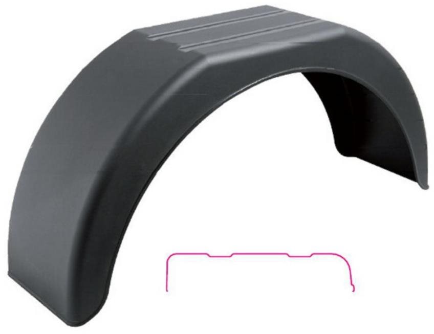 ACI Blatník plast na kolesá 14''/ šírka 220 mm DOMAR čierny lomený