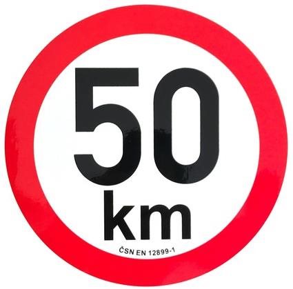 ACI Obmedzenie rýchlosti 50 km retroreflexný priemer 200 mm (na prívesy)