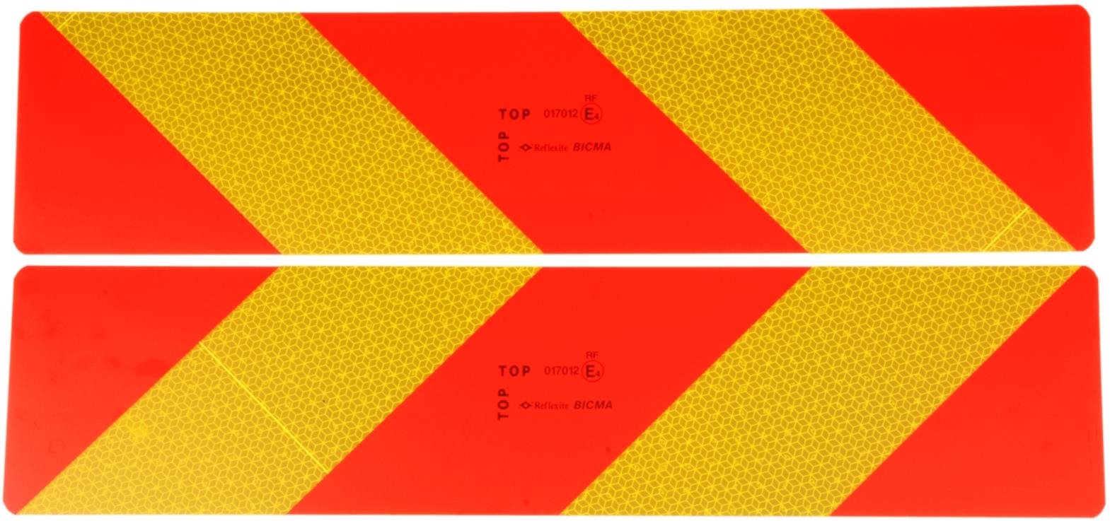 ACI Reflexná tabuľa na nákl. automobily a ťahače 565 × 132 × 1 mm (pravá + ľavá) homologácia