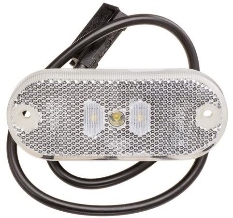 ACI Pozičné svetlo LED PLR 2002/12-24 V oválne biele (110 × 45,5 mm) s odrazkou, SNAP-IN, JOKON L=P