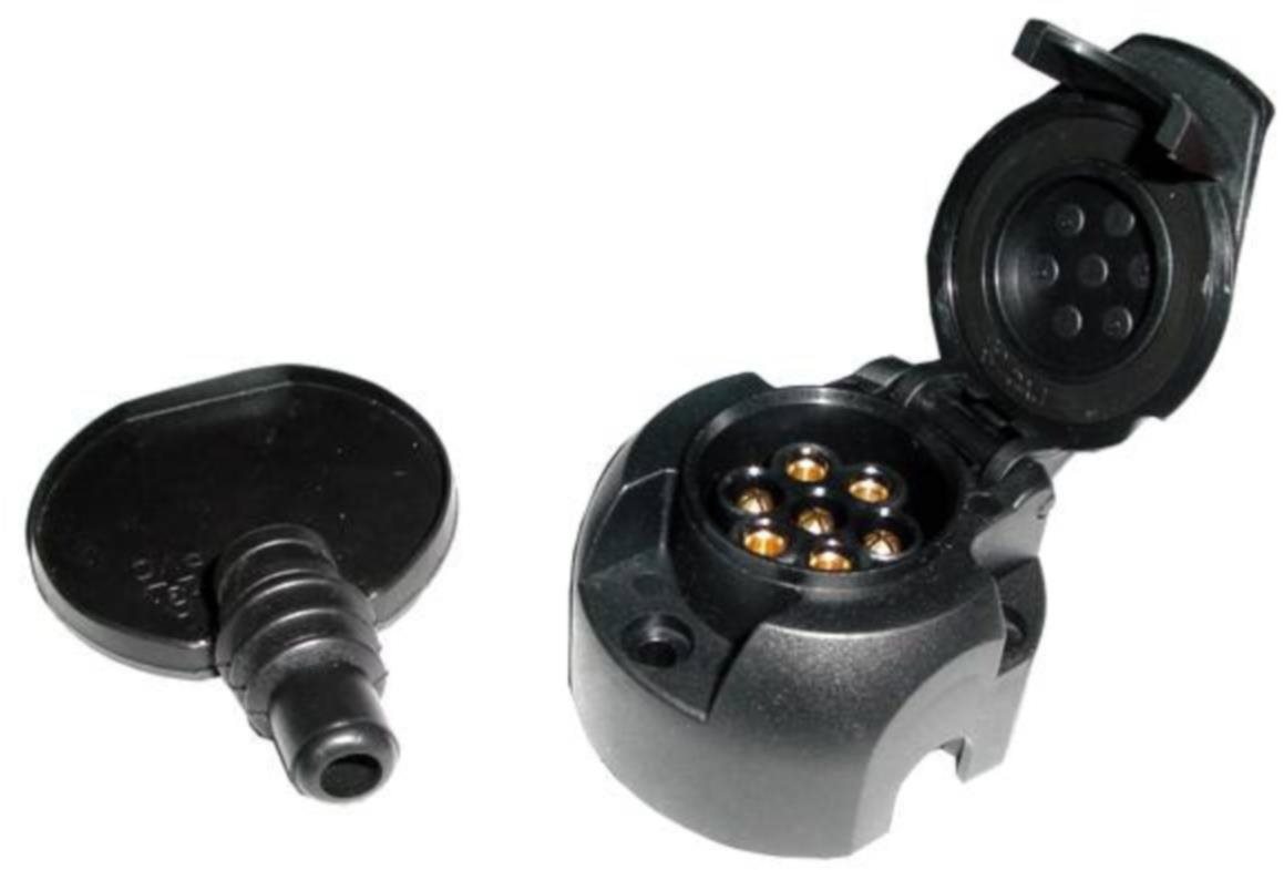 ACI zásuvka 7 pin 12 V plast + tesnenie, bočný vývod pravý