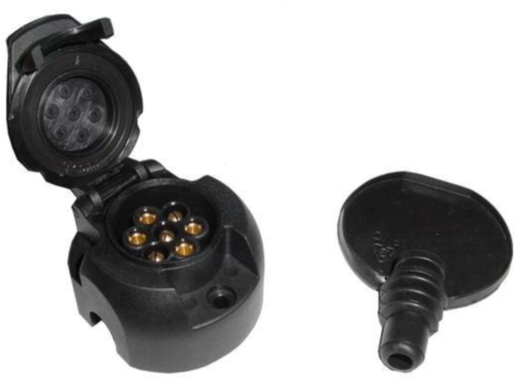 ACI zásuvka 7 pin 12 V plast + tesnenie, bočný vývod ľavý